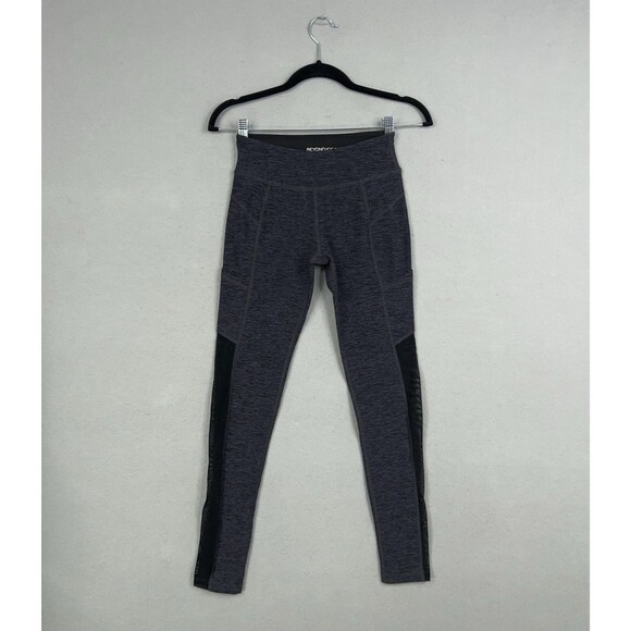 Beyond Yoga Leggings Womens Small Black Steel Spacedye Pocket Mesh Athleisure - Picture 1 of 16